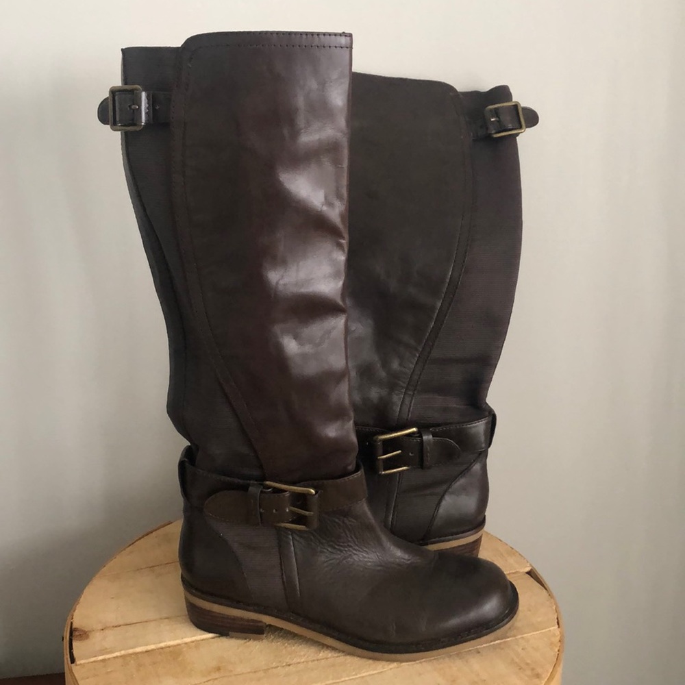 Like New Lucky Brand Dark Brown Boots Size 7.5